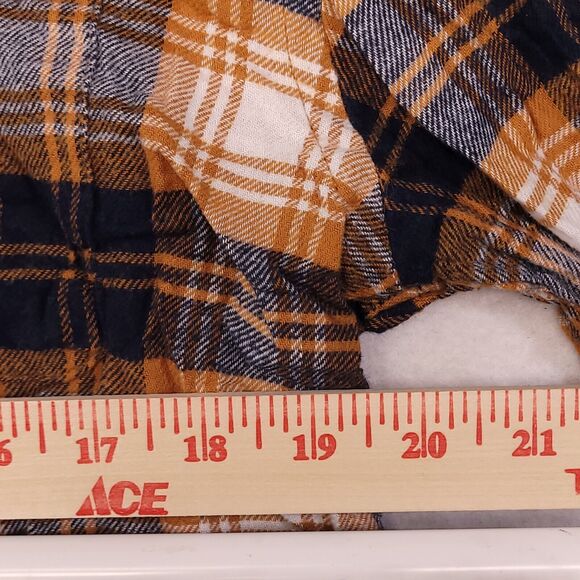 Croft & Barrow Tartan Flannel Button Up Casual Shirt Mens Size Large L Brown - Picture 9 of 11